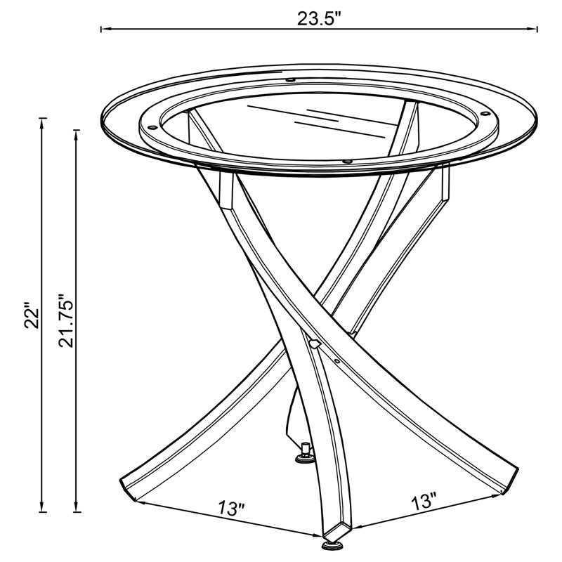Table de bout chromée