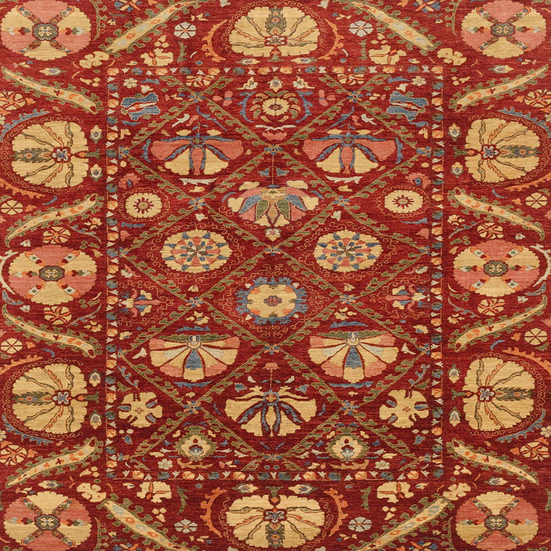 Tapis abstrait moderne 3799, Carré 8 pi