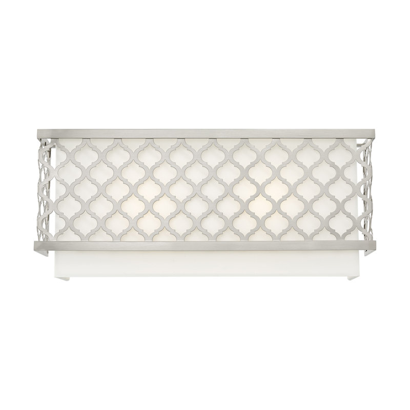 Mance Wall Sconce, Brushed Nickel, 7" H x 16" W x 3.88" D