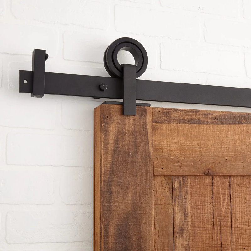 Signature Hardware Karl Single Bypass Barn Door Hardware Kit, 60"