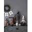 Gnome orange sur pied de 6,3 x 4,3 x 16 po avec gnome noir et bannière, pour décoration d'Halloween