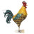 28"H Metal Feathered Rooster Statue