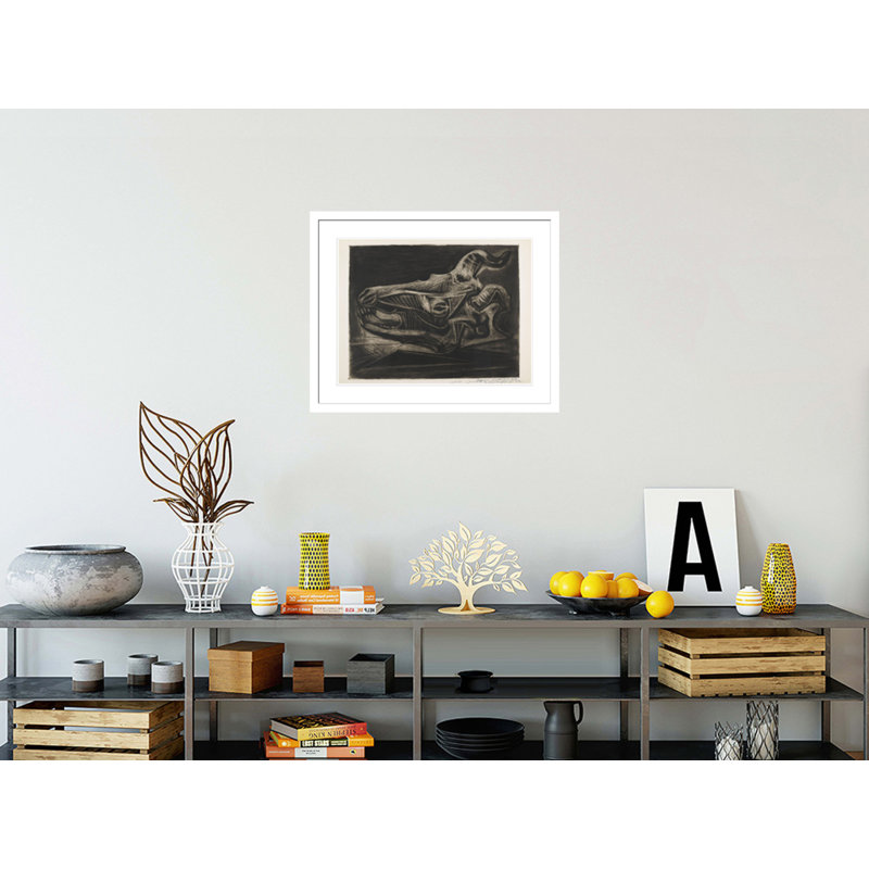(Crâne d'une chèvre sur une table) par Pablo Picasso, impression giclée sur cadre, H 23,5 po x l 29,25 po