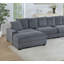 Ensemble de canapé modulaire contemporain gris foncé 6 pièces LAF & RAF 2X