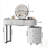 Modern Minimalist Dressing Table With Detachable Mirror And Rotatable Side Cabinet, Easy Assembly Vanity