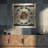 THE GEARS CLOCK Wall Clock with Real Moving Gears LU-LI_ 32 in Square BRONZE-ANTIQUE