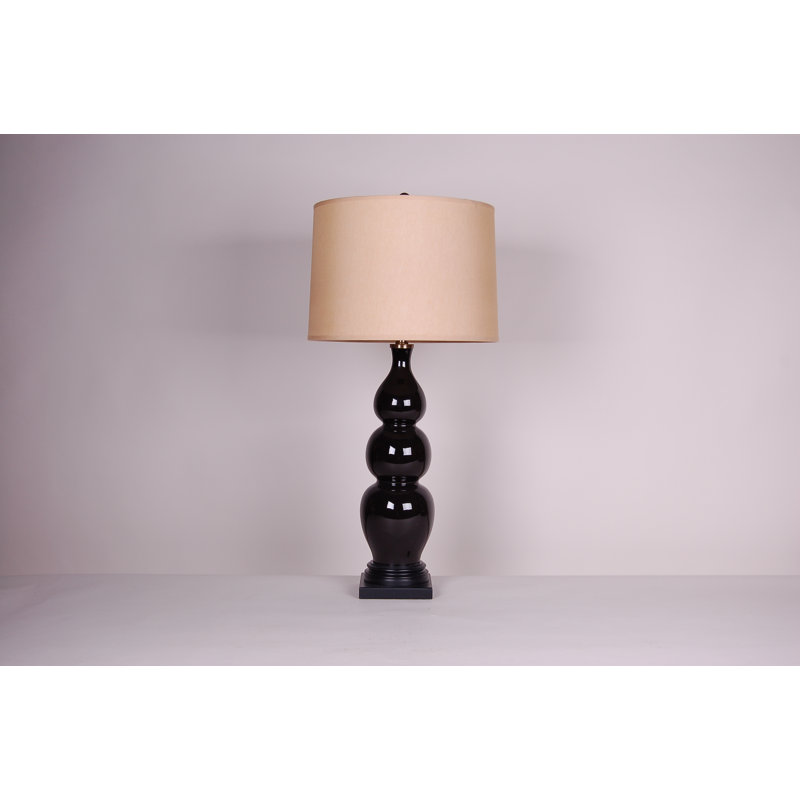 Lampe de table 33 ", Noir, Beige