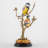Porcelain Finches Bird Figurine Tree Branch With Bronze Ormolu In Bird Figure Collection