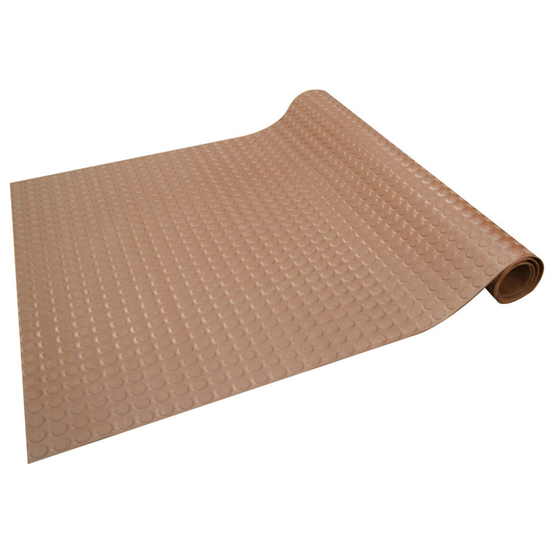 Plancher de garage Coin Caoutchouc-Cal, Inc., Brown, 0.14" H x 36" W x 96" L