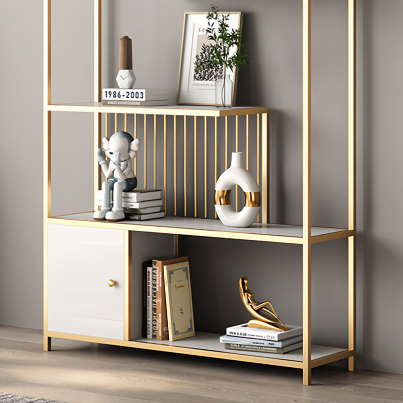 Bibliothèque légère de luxe sur pied, (5 tablettes) H 78,7 po x l 39,3 po x P 11,8 po