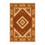 Tapis oriental moelleux doux et moelleux de style oriental brun - reliure brun clair-933265064