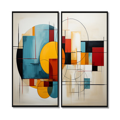 «Geometric Abstraction Focus II», art mural multicolore