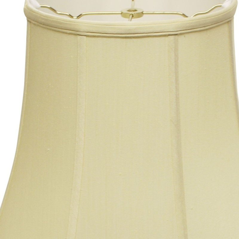 Abat-jour 16 "Premium Octay Monay Shantung, Blanc antique, H 14 po x l 16 po x P 16 po