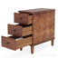 Table de bout étroite en bois massif de 11,81 po, table de chevet 3 tiroirs entièrement assemblée, table de chevet mince pour les petits espaces, table d'appoint pré-assemblée brune pour la chambre à coucher ou le salon (aucune installation requise)