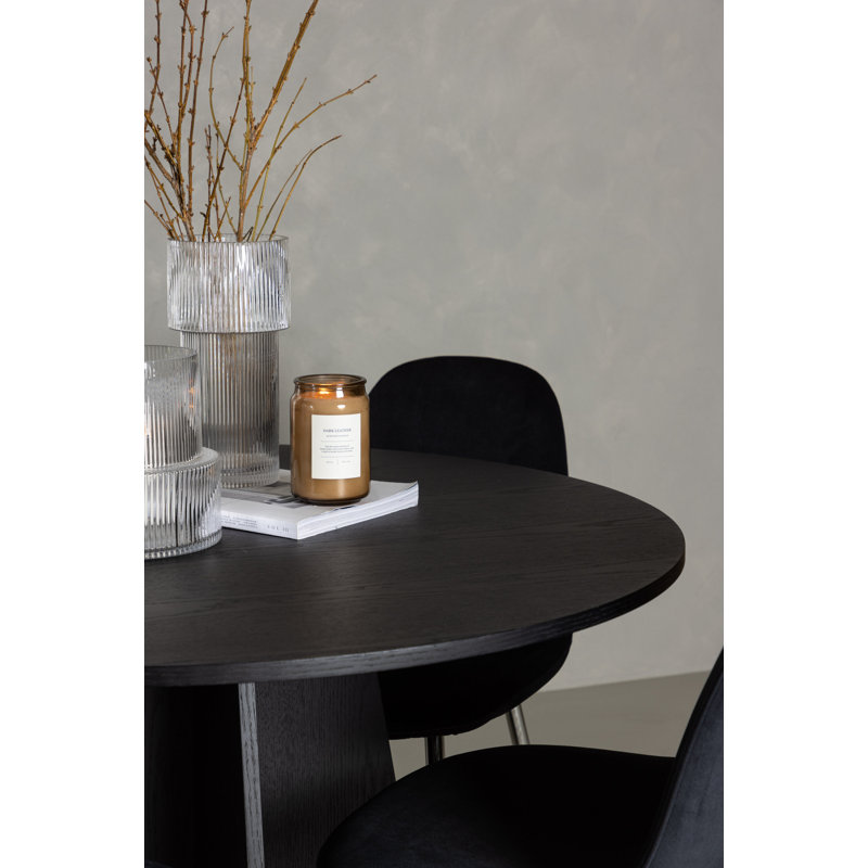 Alaniz 4 - Person Dining Set, Black, Black