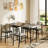 3-Piece Dining Table Set With Faux Marble Tabletop, Under-The Table Storage And Cushioned Chairs For Small Space, Minimalist Dining Set For Kitchen, Home Bar And Patio-1784193244