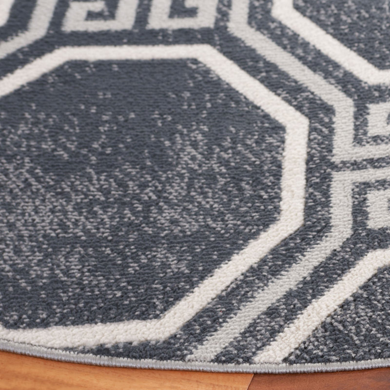 Lalainia Performance Geometric Rug, Round 6'7"