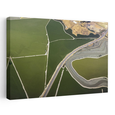 Reproduction d'art mural paysage abstrait paysage géométrique coloré paysage aérien