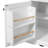 54.9" Kitchen Island With Drop Leaf, Power Outlet, Kitchen Storage Cart With 4 Door Shelves, Cross Barn Doors & Visual Glass Door, Rolling Kitchen Island On 4 Wheels For Kitchen, Dining Room-18347881