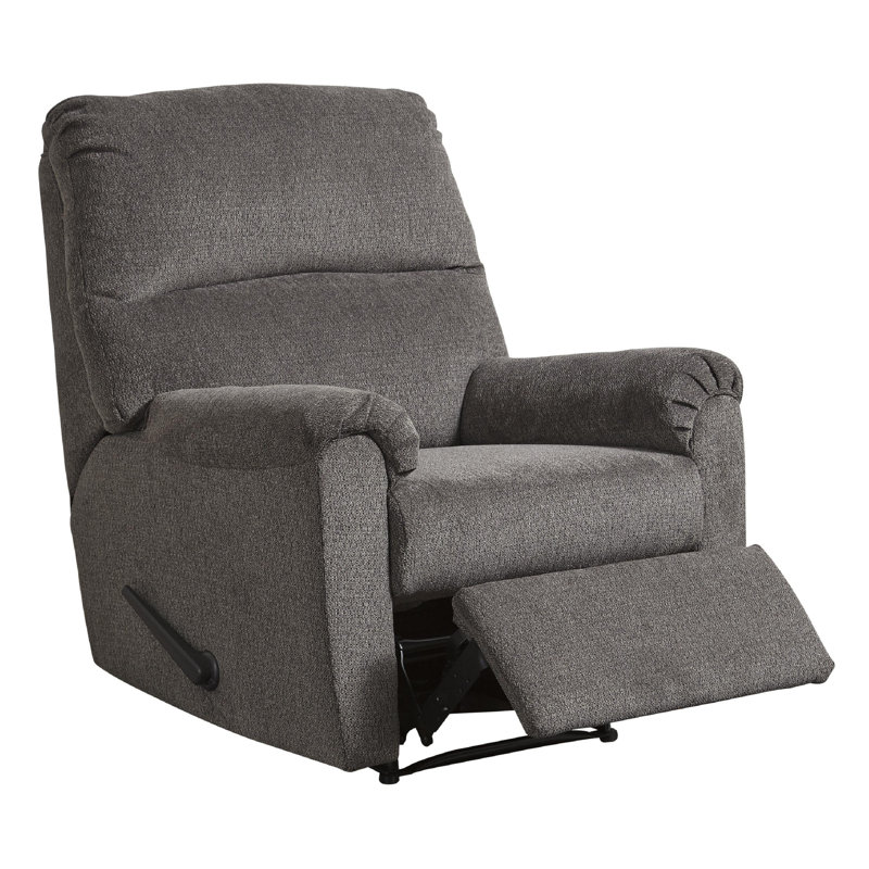 Fauteuil inclinable manuel Rishana, Polyester gris