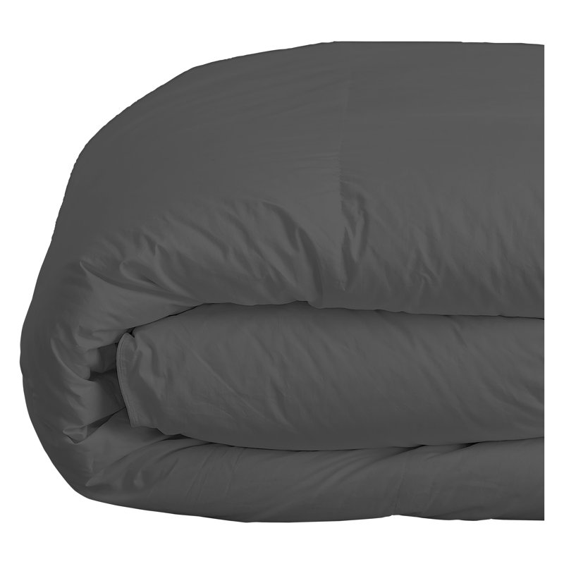 Twin Light Gray Down Alternative Microfiber Comforter Set