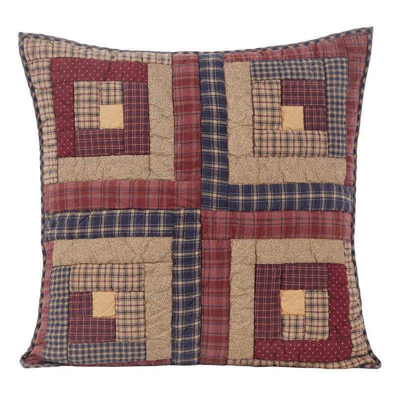 Millsboro Rustic Patchwork Cotton Euro Sham