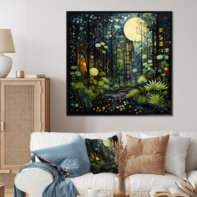 Green Yellow Urban Jungle II - Abstract Collages Canvas Prints