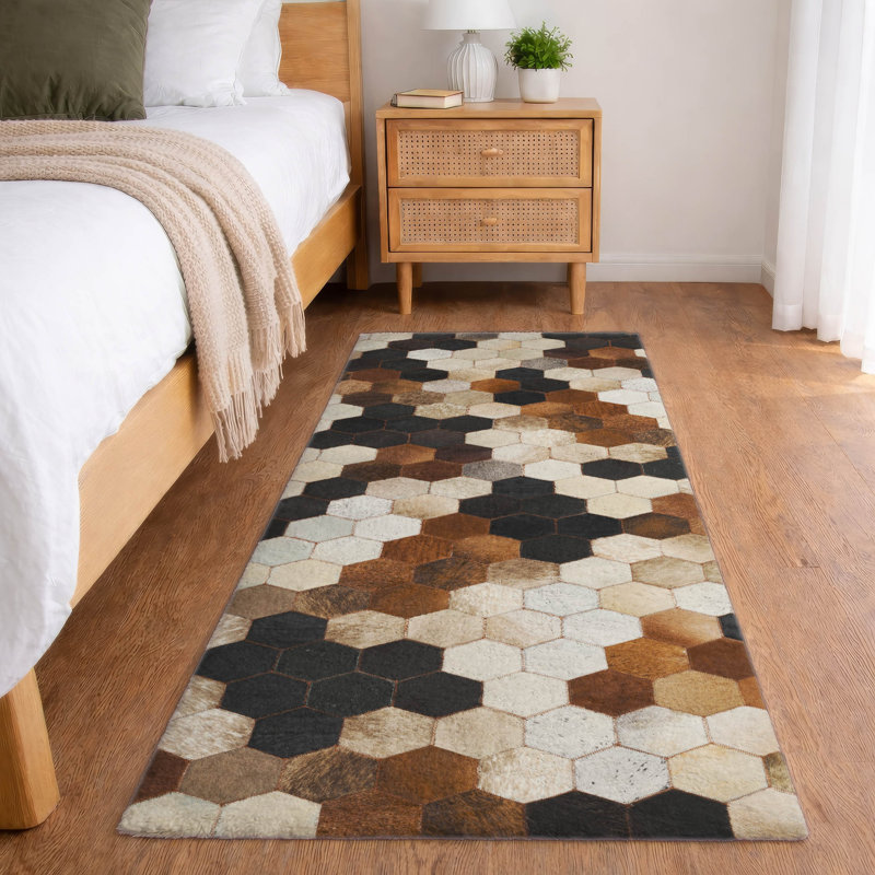 Premium Machine Washable Dream Shag ADS104 Octagon Rug, 2'3" x 7'6" Runner