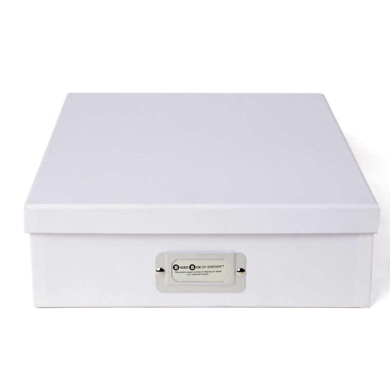 Symple Stuff Decorative Bin, White