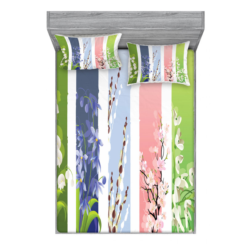 Microfiber Sheet Set, Queen Sheet Set with Fitted Sheet