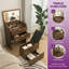 Ensemble de coiffeuse 3 en 1 avec miroir rabattable, 3 tiroirs, coiffeuse de maquillage avec DEL à intensité variable et tabouret pour salle de bain-1216459235