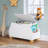 RiverRidge Kids Playroom Catch-All Game and Toy Storage Organizer Box with Side Bookshelves-1632522426
