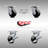 4 Piece Glass Filled Nylon Caster Set