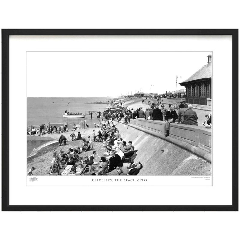 Cleveleys, The Beach C1955 - Single Picture Frame Print, 60cm H x 80cm W x 2.3cm D