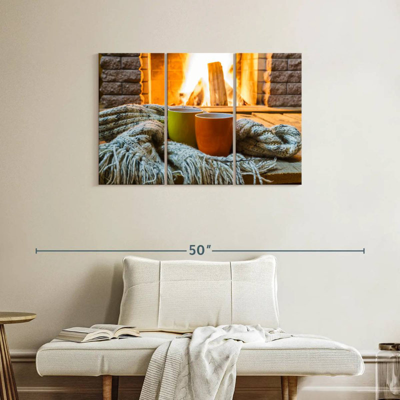 Yarlin Tea By The Fireplace, 24" H x 38" W