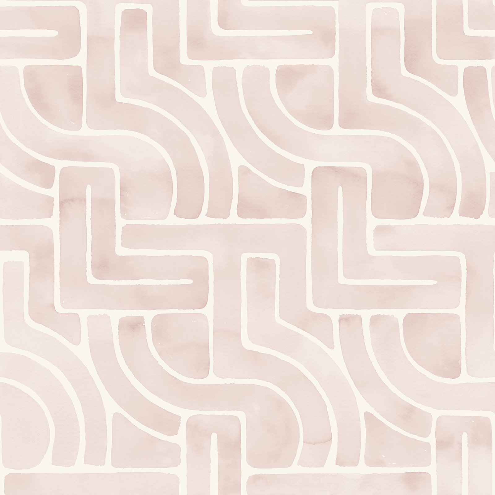 Modern Peel & Stick Geometric Wallpaper, Pink