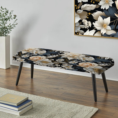 Banc rembourré noir