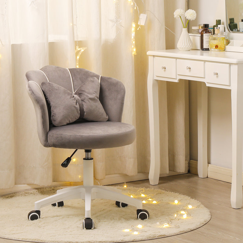 Dahlgren Velvet Task Chair, Gray