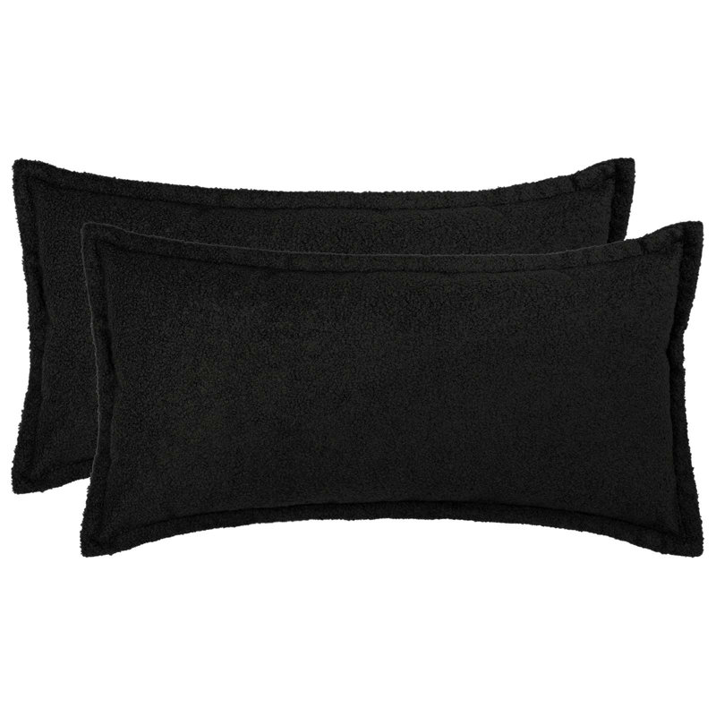 Black Cushion Cover, Rectangle 40cm H x 80cm W, Cream