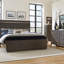 Finition brun foncé 1pc 2 tiroirs table de chevet tachetée barre de ton argenté mobilier de chambre à coucher moderne transitionnel