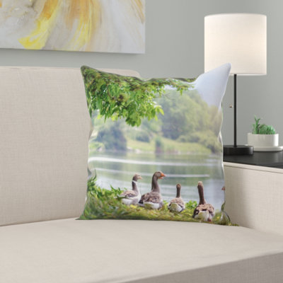 Coussin décoratif sauvages oies