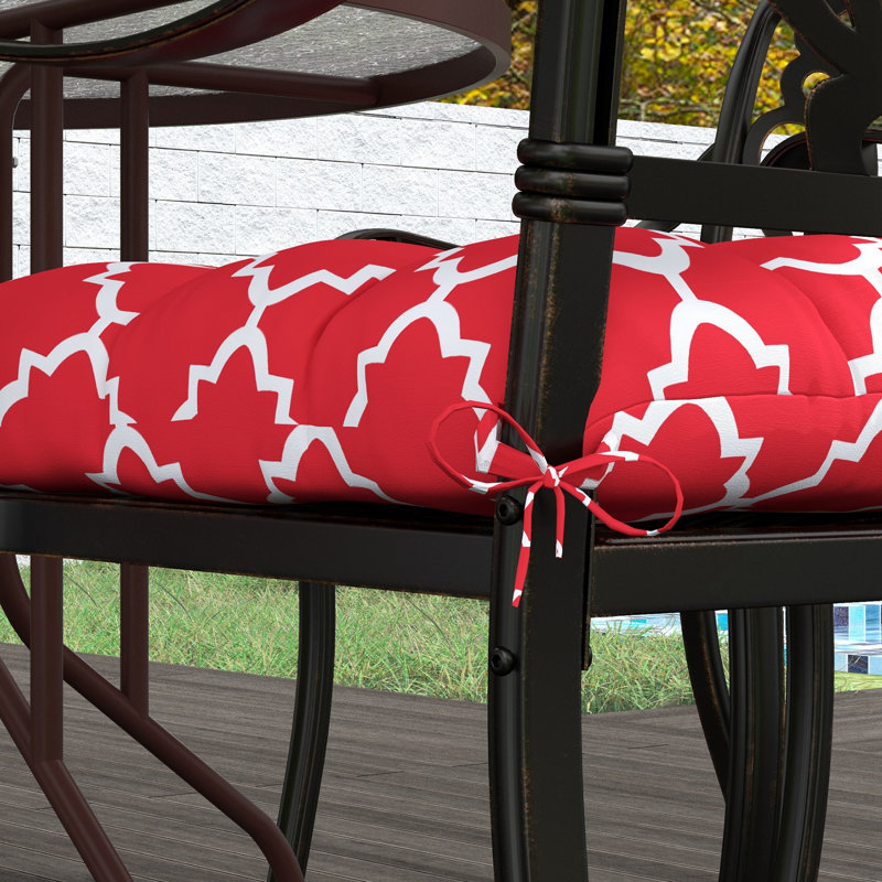 Coussins de chaise d'extérieur avec attaches pour meubles de jardin