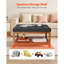 Large Square Ottoman Coffee Table 400 LBS Upholstered Tufted Linen Ottoman