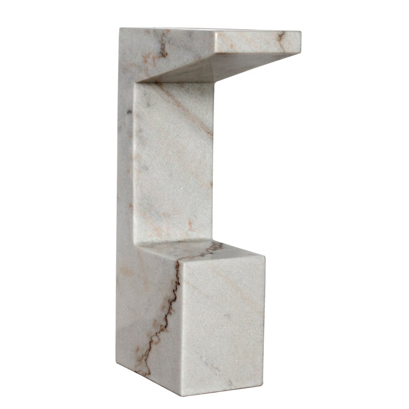Aero Marble End Table, White Marble