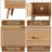 Scarlett 70'' Modern TV Stand With Rattan Doors For Tvs Up To 80" with Storage Space & Cable Holes, Entertainment Center for Living Room