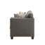Causeuse Nanice Light anthracite avec quatre coussins décoratifs, élégance moderne et confort
