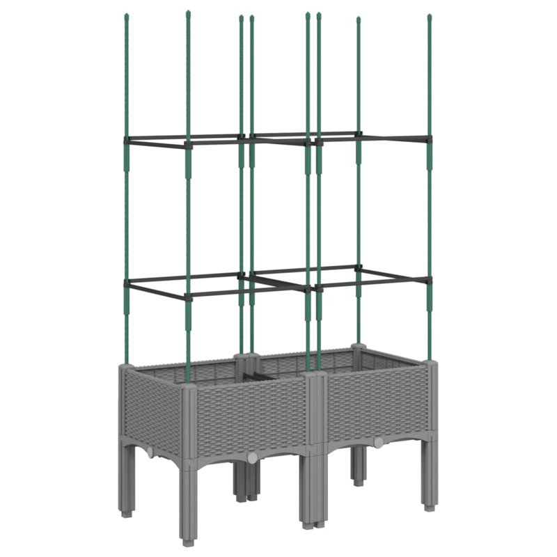 Akheel Elevated Planter, Light Grey