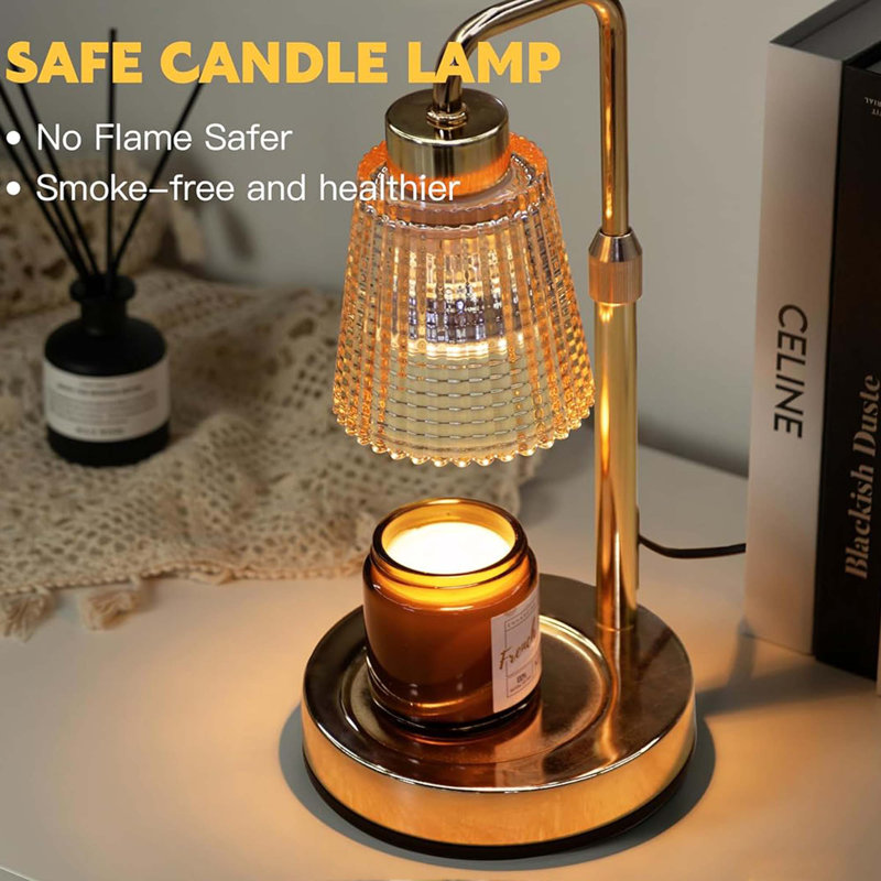 Dimmable Candle Warmer Lamp With Timer, Wax Melt Lamp For Home Decor And Housewarming Gift For Women, Includes 2 Bulbs, 5.5" X 11.2"