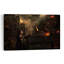Burning City Archer Dramatic Gothic Abstract City Architecture Wall Art Print 1 Piece Wrapped Canvas Wall Art-1772211234