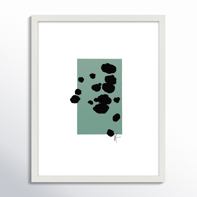 Serenity 1.2 Painting by Lee Lessem, White Framed, 20" H x 16" W